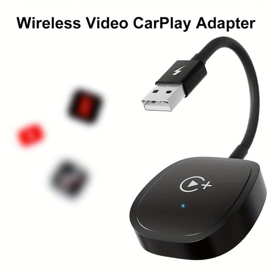 Cable-Attached Wireless CarPlay or Android Auto Adapter with Three Checkout Identities Pictured
