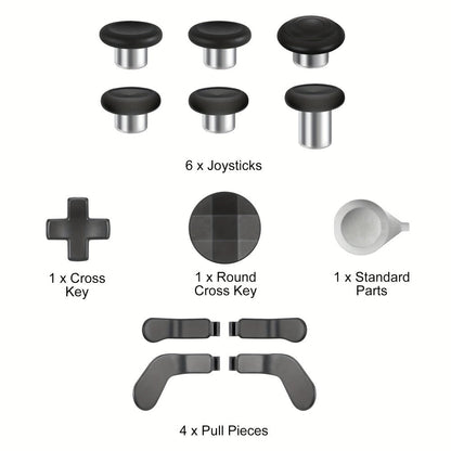 Xbox Elite Controller Series 2 Accessories 13-in-1 Replacement Kit – Paddles Thumbsticks Analog Sticks 2 D-Pads Repair Tool Stainless Steel