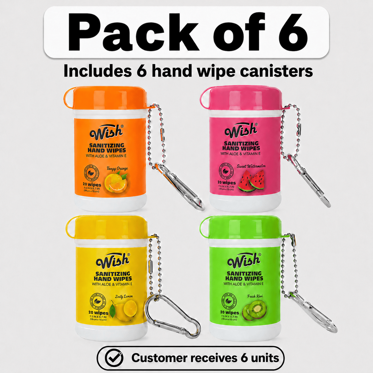 Disposable Hand Wipes Assorted Packs – Portable Travel Size Hand Cleaning Wipes for Everyday Use