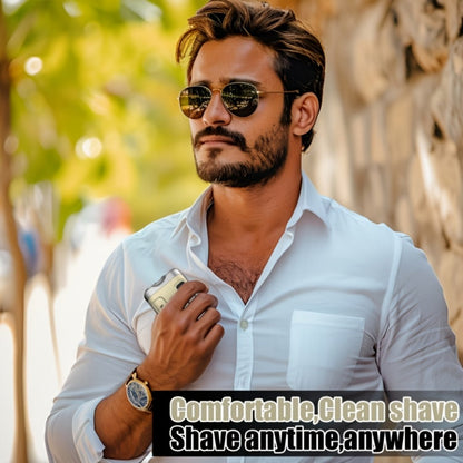 Electric Shaver Mini Dual Floating Blade Razor with USB Rechargeable Power and Digital LED Display in Black
