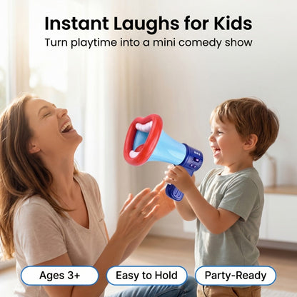 Voice Changer Megaphone Toy for Kids, Funny Big Mouth Handheld Megaphone with Multi Sound Effects
