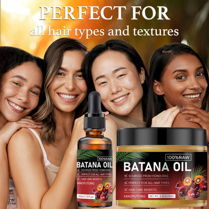 Pure Honduran Batana Oil 2-Pack – Natural Scalp Nourishing Strengthening Repair Oil for Dry Damaged Brittle Thinning Hair