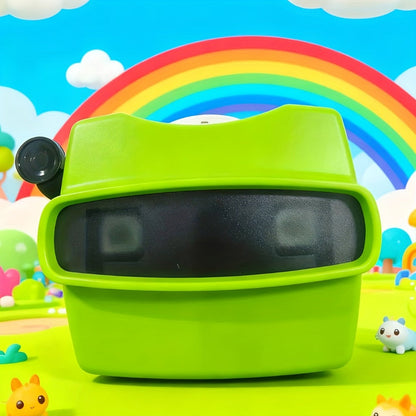 3D Slide Viewer Toy for Kids Ages 3+, Screen-Free Sideshow Projector with Space Ocean Animals Dinosaurs Slides