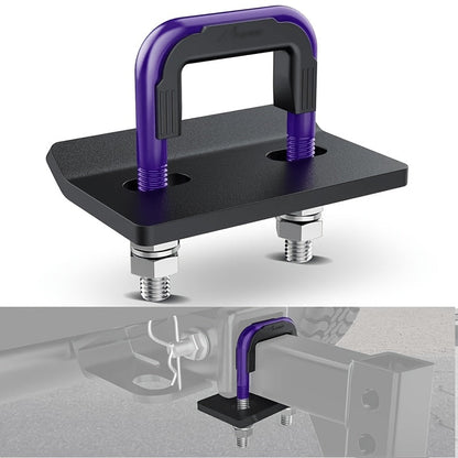 Trailer Hitch Tightener Anti Rattle Stabilizer 2 Inch Heavy Duty Steel U-Bolt with Rubber Cover Hitch Mount Wobble Eliminator for 2"