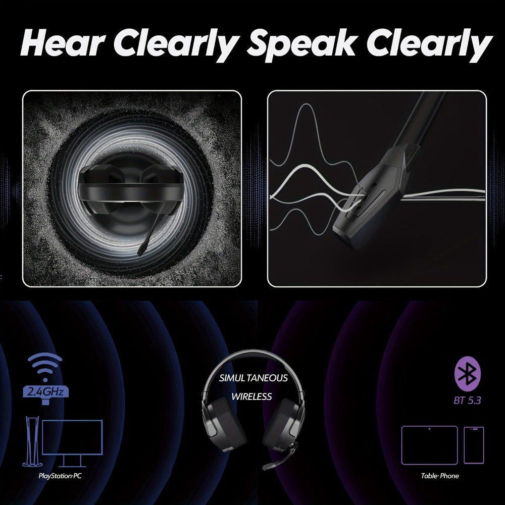 2.4GHz Wireless Gaming Earphones NUBWO G06, 7.1 Surround Sound, 23ms Ultra-Low Latency, 100H Battery
