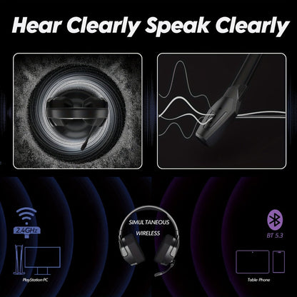 2.4GHz Wireless Gaming Earphones NUBWO G06, 7.1 Surround Sound, 23ms Ultra-Low Latency, 100H Battery
