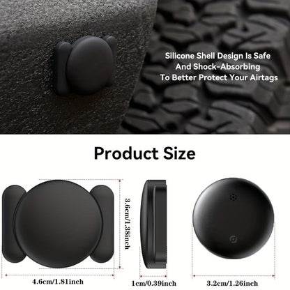 Round Find My Locator Tag with Magnetic Sleeve, 1.26-Inch Device and 1.81-Inch Adhesive Case