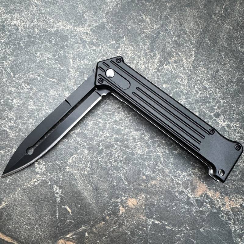 EDC Pocket Knife 440 Stainless Steel Blade – 8" Folding Knife with Aluminum Handle, Belt Clip & Liner Lock | Everyday Carry Tactical Knife