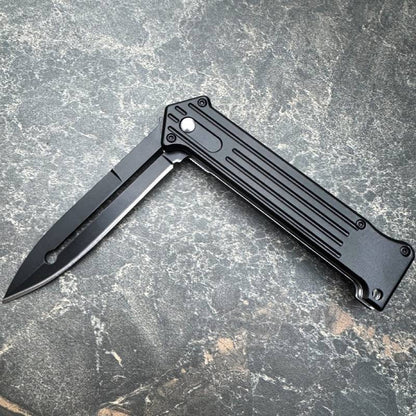 EDC Pocket Knife 440 Stainless Steel Blade – 8" Folding Knife with Aluminum Handle, Belt Clip & Liner Lock | Everyday Carry Tactical Knife