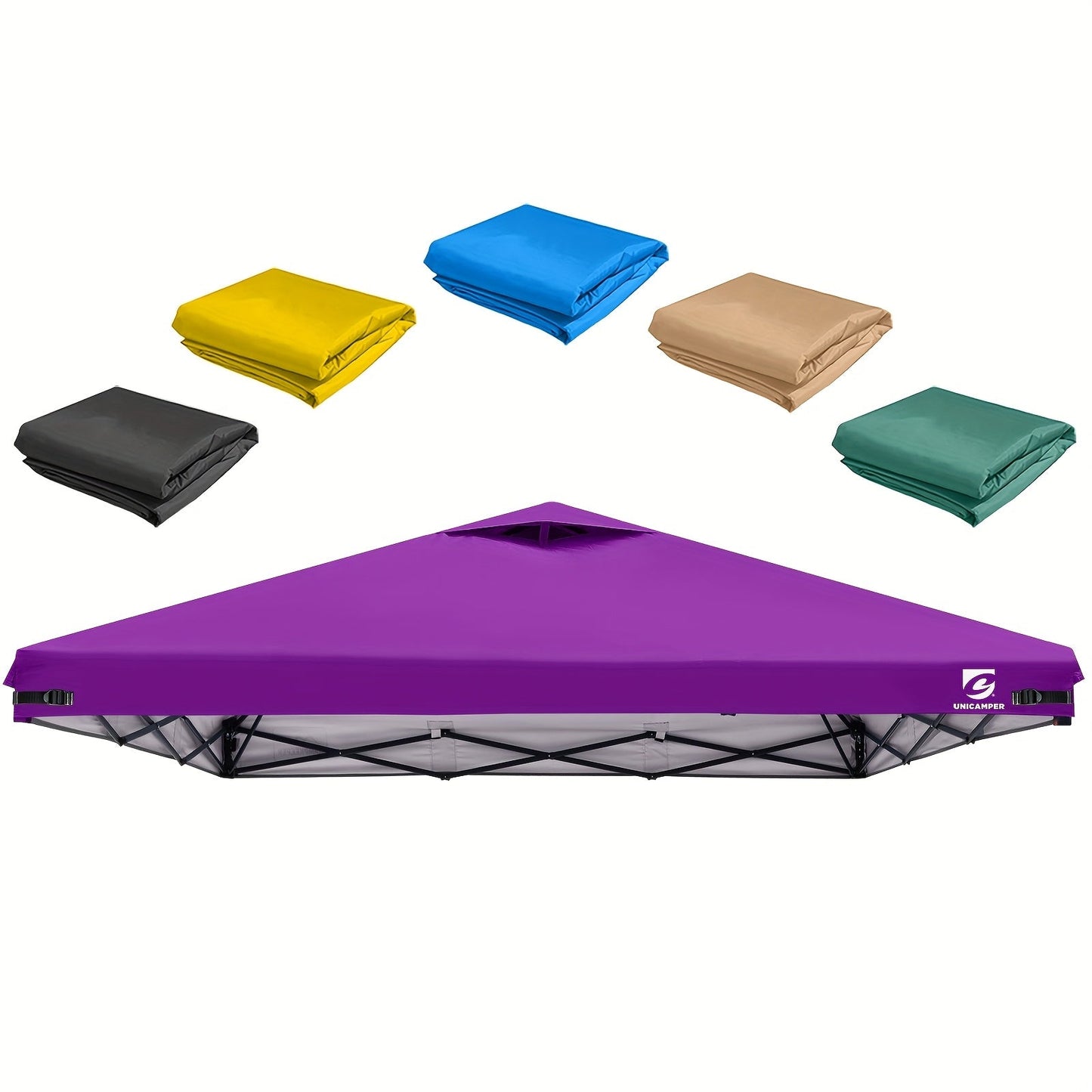 10x10 Canopy Replacement Top Cover for Straight Leg Tents – Ventilation Ports, Instant Shade, 11 Color Options