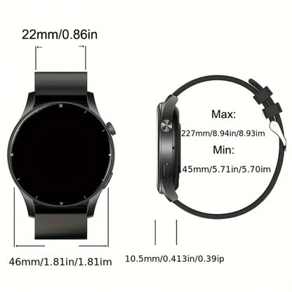 Smartwatch Round 2.01" Extra Large Screen with Wireless Calling, 100+ Sport Modes, Sleep and Heart Rate Readouts, Built-in Games Weather