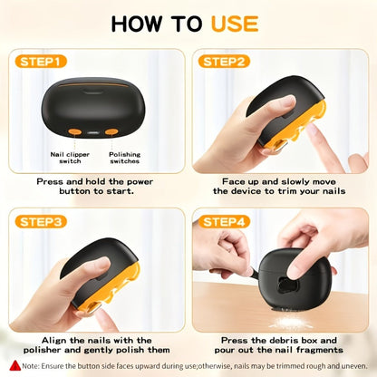 Electric Nail Clipper for Seniors Adults Kids - 4-in-1 Rechargeable Toenail Trimmer with 3 Speeds