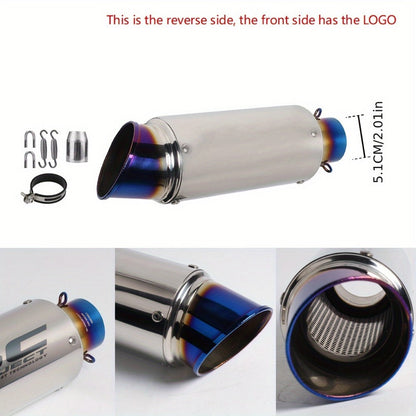 Motorcycle Exhaust Pipe 51mm & 60mm – Stainless Steel Slip-On for NMAX 125/155, Suzuki GSX650F, GSX1250 & GSX650R | Performance Exhaust