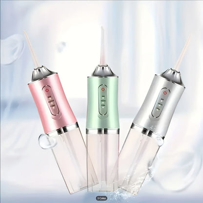 Water Flosser Cordless 270ml Oral Irrigator with Adjustable Pressure, 360-Degree Nozzle, Four Tips and USB Charging