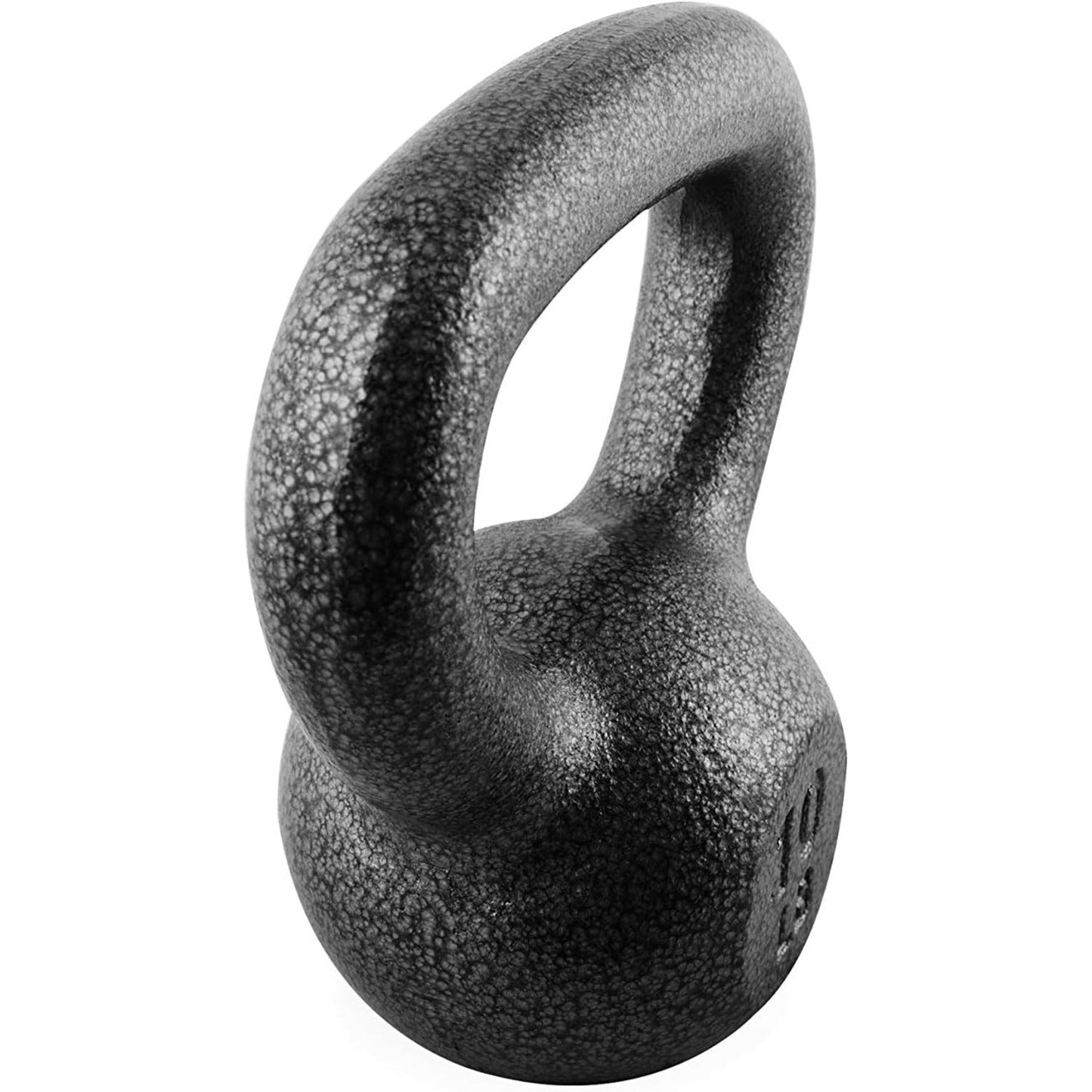 Cast Iron Kettlebell with Wide Flat Base – Hammerstone Painted, Anti-Corrosion, Smooth Grip Handle for Strength Training, Full Body Workout