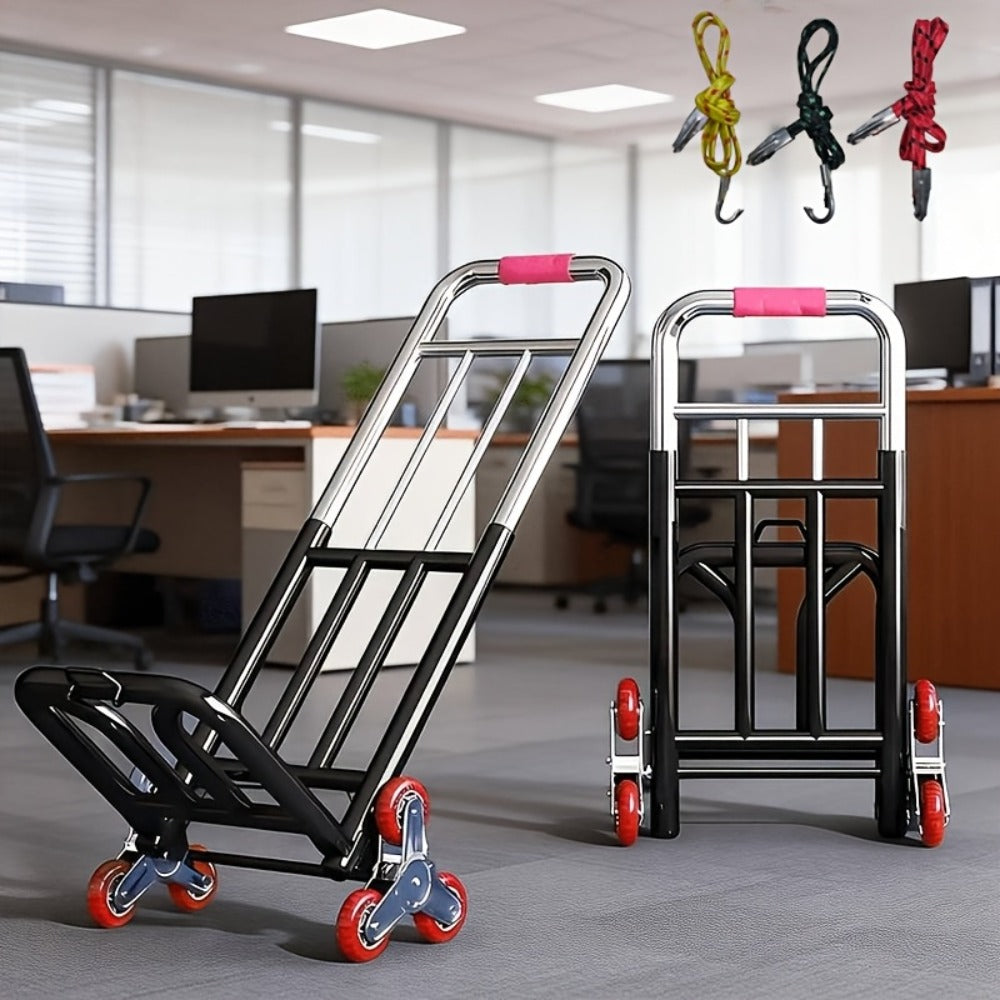 Folding Hand Truck Stair Climbing Wheels Heavy Duty 220 450 680 LBS Capacity Compact Collapsible Handcart Dolly for Home Warehouse Grocery