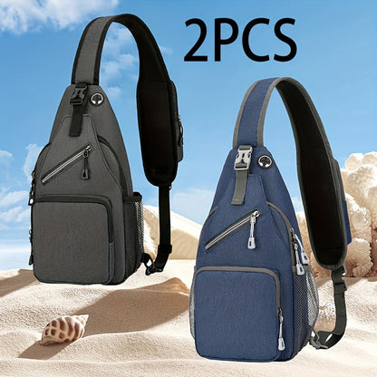 Crossbody Sling Backpack for Women Men – Lightweight Oxford Cloth Shoulder Chest Bag Daypack for Hiking Traveling Camping