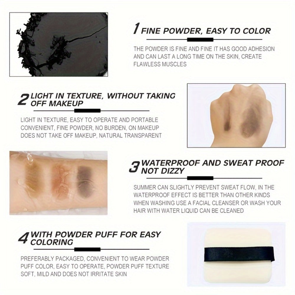 SEVICH Hairline Powder 12g Bald Spot & Root Concealer, 24H Stain-Proof Plant Squalane Formula