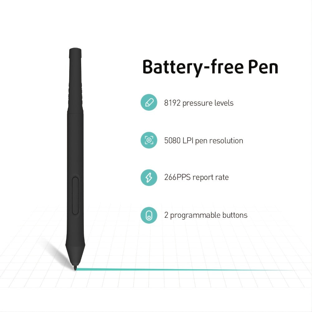 Drawing Tablet XENX 8192 Pressure Levels Battery-Free Stylus 5080 LPI 266 PPS 2 Programmable for an Everyday Personal Care Routine