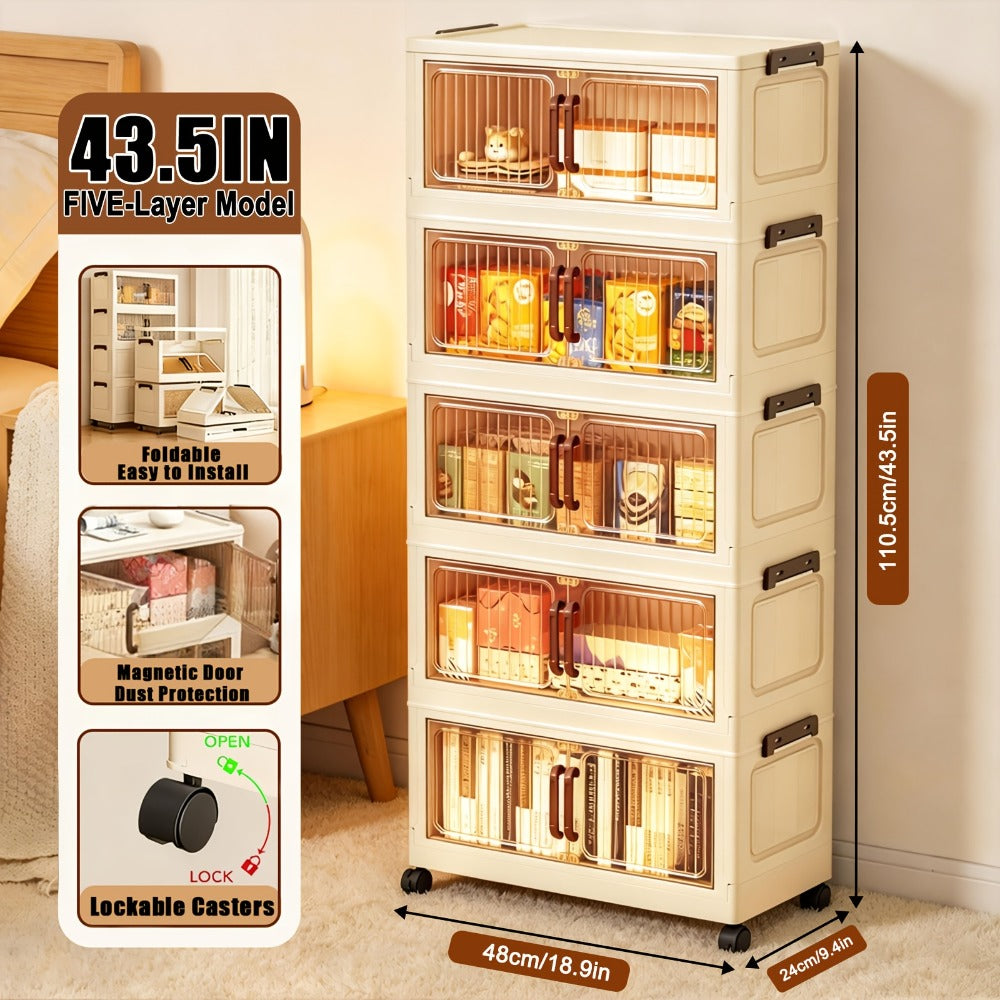 Acrylic Display Cabinet with Clear Door, Dust-Proof Blind Box Figure Showcase Shelf for Mini Toys Collectibles