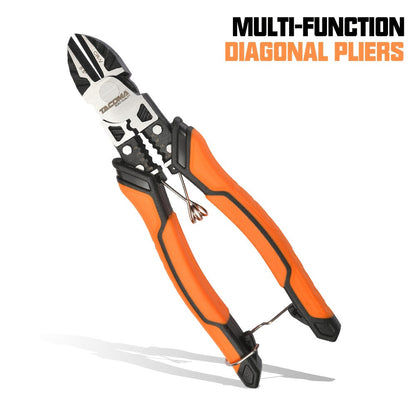 Pliers Set 9-in-1 Multi-Function Industrial Grade, 8.5" Lineman Pliers, 8.5" Long Nose Pliers, 8" Diagonal Side Cutters