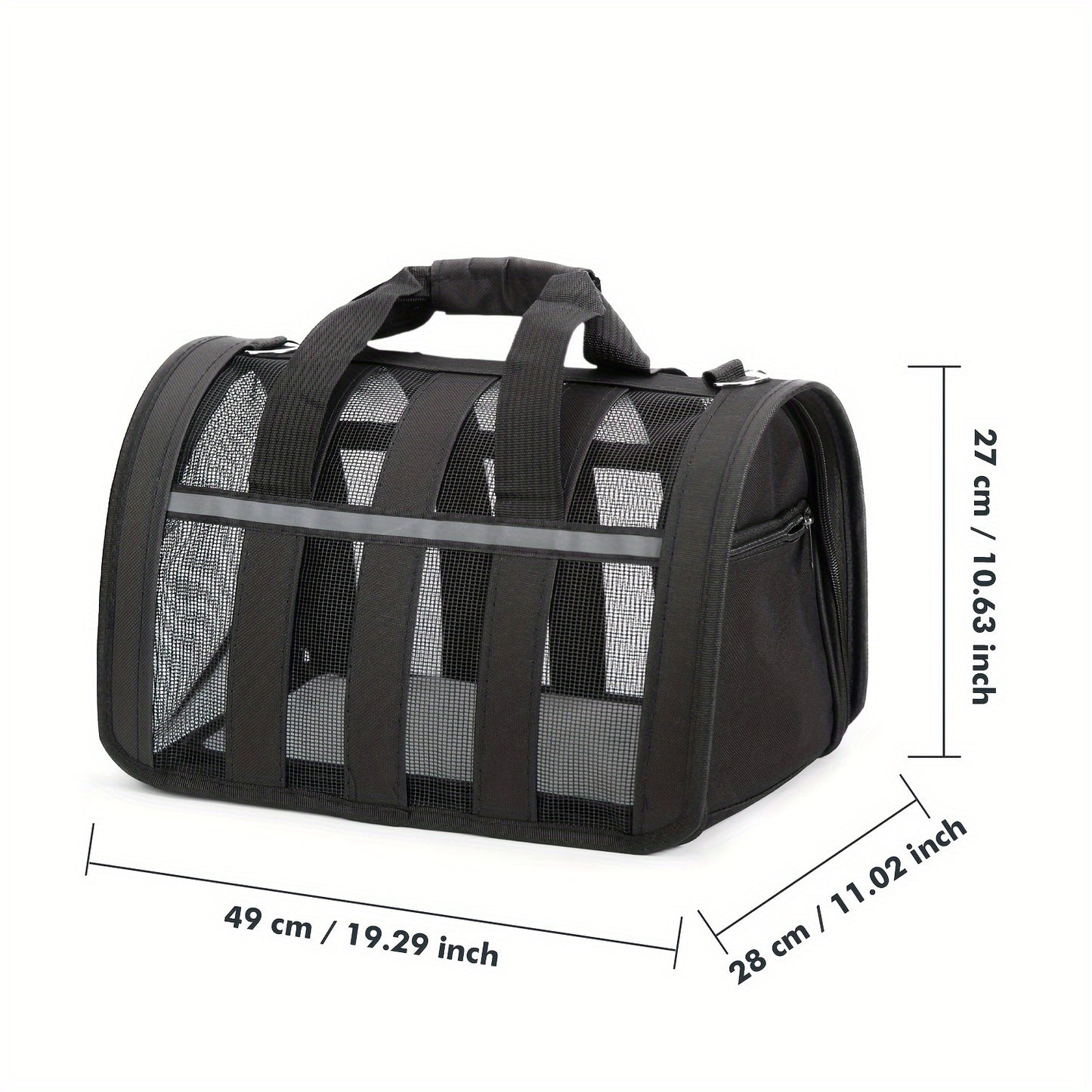 Foldable Pet Carrier Bag Breathable Mesh – Portable Soft Sided Tote for Cats & Small Dogs, Collapsible Travel Handbag, S/M/L, 7 Colors