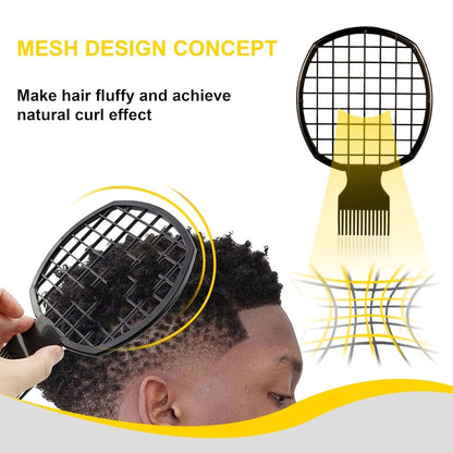 Twist Sponge and Pick Manual Hair Styling Tool Set with Double-Sided Brush and Two Comb Options