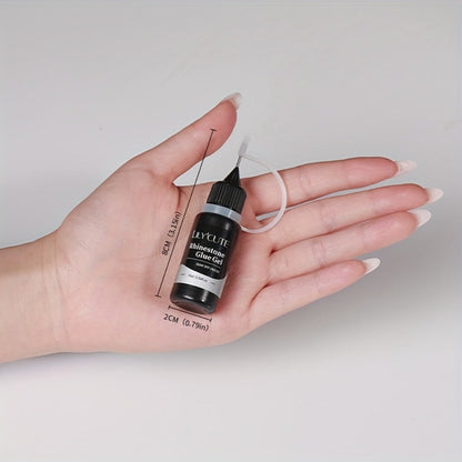 Nail Rhinestone Adhesive Gel 2pcs 0.34oz Clear Sticky Glue for 3D Nail Art Gems Charms Crystals Drill Jewelry
