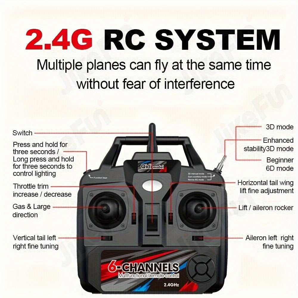 RC Airplane QIDI560 M7 Brushless Fixed Wing, 6-Channel 6-Axis Gyro Remote Control Plane with 3D Stunts