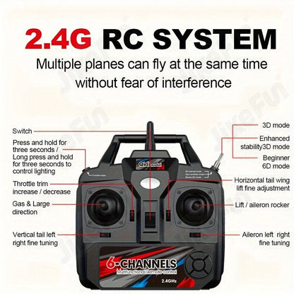 RC Airplane QIDI560 M7 Brushless Fixed Wing, 6-Channel 6-Axis Gyro Remote Control Plane with 3D Stunts