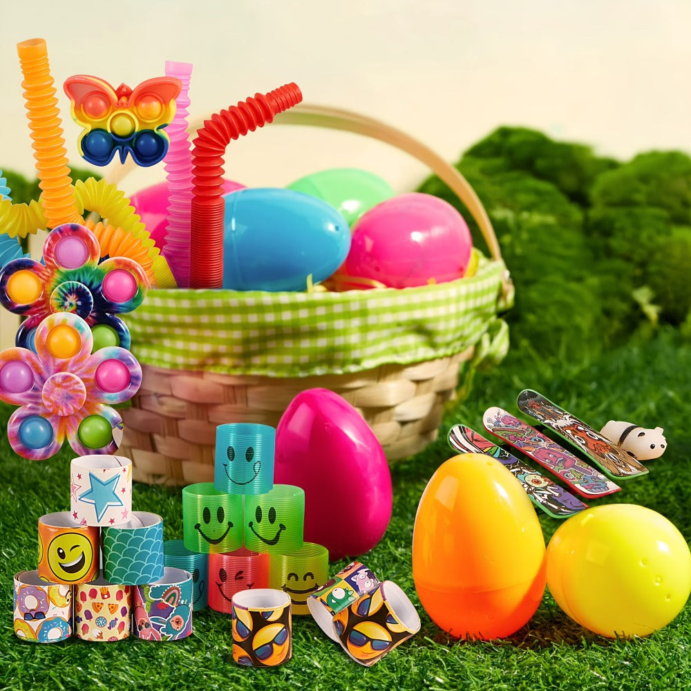 Party Favors Toys 60 Pack, 9 Styles Bulk Fidget Toy Set for Kids, Goodie Bag Fillers, Birthday Party Prizes