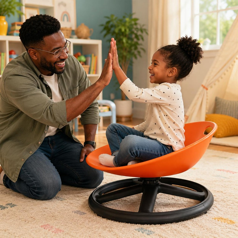 Sensory Spinning Chair for Kids, Autism & ADHD Therapy Spin Seat, Durable Plastic & Metal, Enhances Coordination & Attention