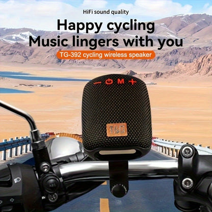 T&G 392 IPX5 Cycling Bluetooth Speaker, Compact Outdoor Wireless Speaker with TWS Stereo, FM Radio