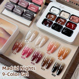 Jillradia Nine-grid Madrid Night Photo Glue 9 Colors