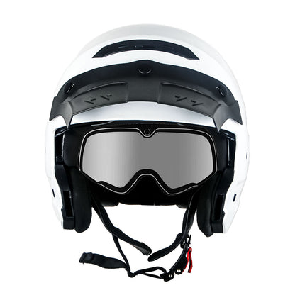 Motorcycle Helmet Convertible Full/Open-Face Shell with Detachable Mask, Smoked Shield, S-XL Sizes and Multiple Styles