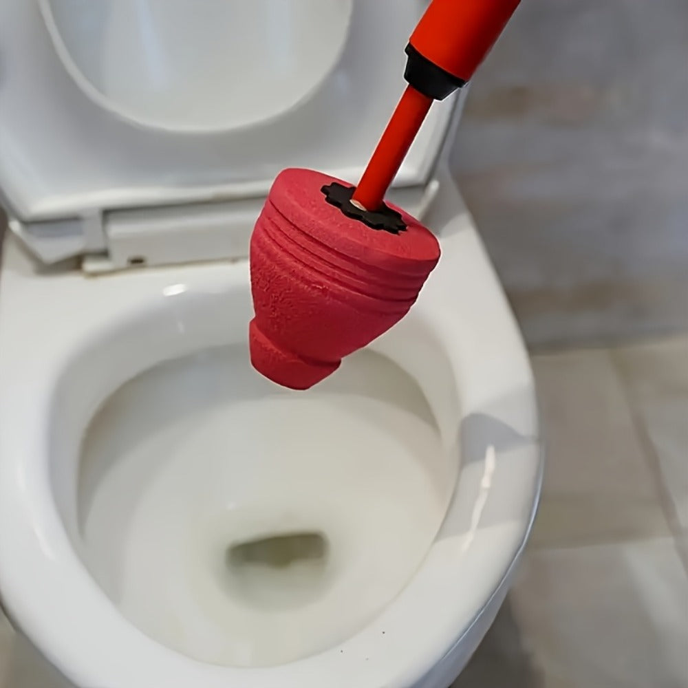 Toilet Plunger Air Pressure Drain Cleaner – Pipe Unclogger with Handle, Suction Cup Clog Remover for Toilet Sink Shower Bathtub