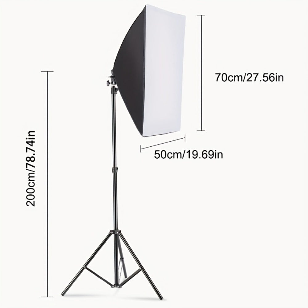Softbox Photography Lighting Kit 2-Pack MOUNTDOG 19.7x27.5 Inch Continuous Lighting System 85W 5700K E27 LED Bulbs with Remote for Portrait