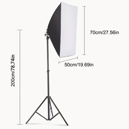 Softbox Photography Lighting Kit 2-Pack MOUNTDOG 19.7x27.5 Inch Continuous Lighting System 85W 5700K E27 LED Bulbs with Remote for Portrait