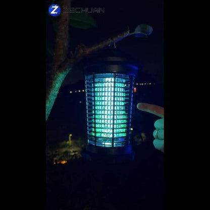 Hanging Electric Insect Zapper with 4000V Grid, 365 nm 18W UV Bulb, 6-Foot Cord and Cleaning Tools