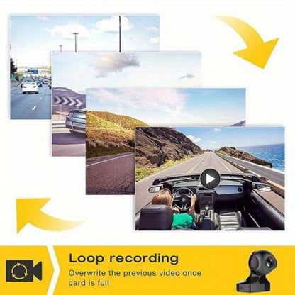 1080P WiFi Dash Cam 170° Wide Angle – HD Car DVR with G-Sensor, Loop Recording, Night Vision, Smartphone App View