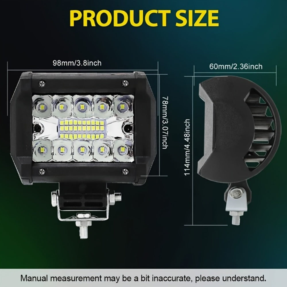 LED Work Light Bar Kit for Off-Road Truck Jeep SUV ATV UTV Tractor, 12-24V 2000-3000LM Combo 22in 10in + 4in Spot Flood Lights