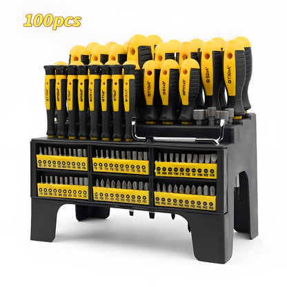 Screwdriver and Bit Organizer Set with 100-, 118- or 126-Piece Color-Coded Rack Configurations