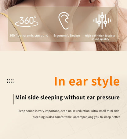 Wireless Earbuds Two-Pair Mini Sleep Set with Digital Display, Type-C Charging and Three Color Options