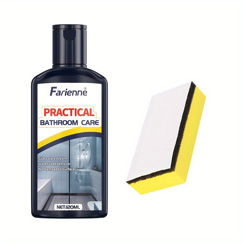 Bathroom Glass Restoration Paste 120g, Removes Water Stains, Soap Scum & Hard Water Deposits from Shower Doors