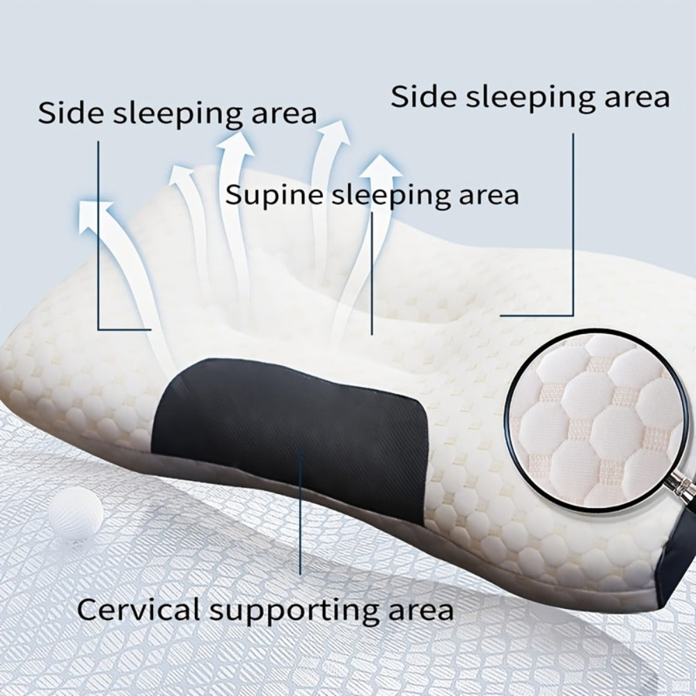 Neck Pillow 2-Pack Orthopedic Contour Support, Removable Zippered Cover, Breathable Fabric, All-Season Cervical Spine