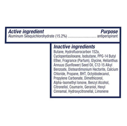 Dove Beauty Finish Antiperspirant Body Spray, Six 5 fl oz Cans with Pink-Cap Can Presentation