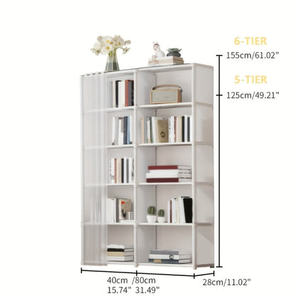 6-Tier Storage Rack Shelving Unit 15.75 Inch, Multi-Purpose Dust-Proof Organizer for Closet, Bedroom