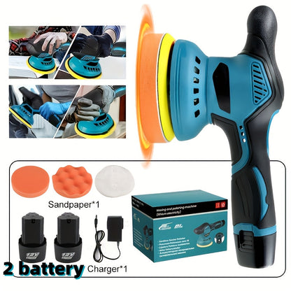 Cordless Car Polisher Buffer Machine – 8-Speed 5000 RPM Orbital Polishing Machine with 6" Pad, Rechargeable Battery & Charger for Car