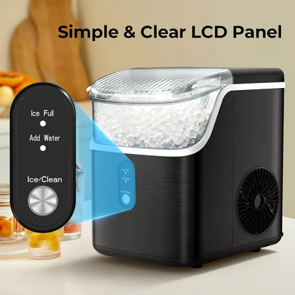 Nugget Ice Maker Countertop Pebble Ice Machine Per Day, Sonic Ice Bullet Ice Cube Options for Home Cooking, Dining and Outdoor Meals