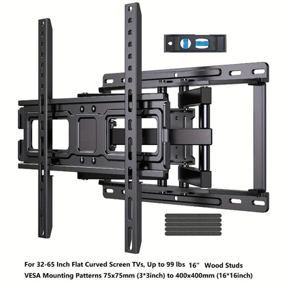 Full Motion TV Wall Mount 40-86 Inch – Holds 132 lbs, Pre-Assembled, Tool-Free Tilt Swivel Extend, VESA 600x400mm